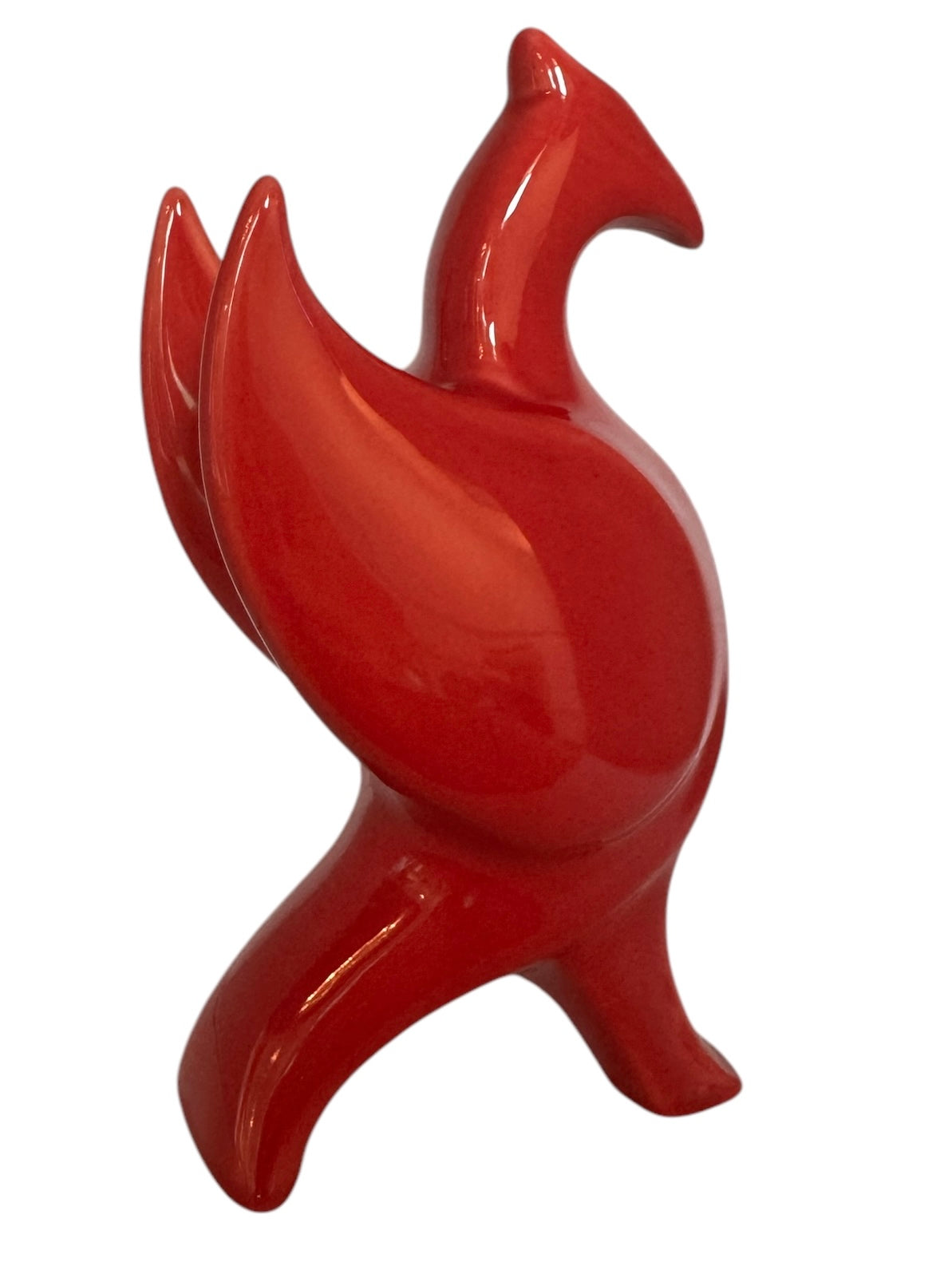 Mid-century modern ceramic sculpture of the Liverpool Liver Bird, glossy red finish.
Liver Bird
Sculpture
Ceramic
Red
Glossy
Vintage
Mid-century
Modern
Liverpool
England
Design
British
Art
Bird
Emblem
Symbol
