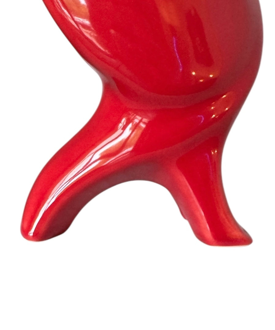Mid-century modern ceramic sculpture of the Liverpool Liver Bird, glossy red finish.
Liver Bird
Sculpture
Ceramic
Red
Glossy
Vintage
Mid-century
Modern
Liverpool
England
Design
British
Art
Bird
Emblem
Symbol
