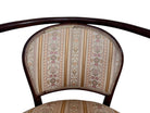 Bentwood & Upholstered chairs with looping arms, backrest rail and under-seat supports with steam-bending beechwood