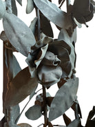 Toleware Lighting Fixtures, Chandelier, Vine shape, glass floral accents, metal, multicolored frosted glass, tole light