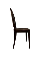  Art Deco chair featuring the leather upholstery, nail head trim, and mahogany frame.