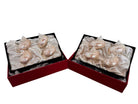 Hans Turnwald, 1980s, 1990s, napkin rings, silver ring, dinner party decoration, Hollywood regency, Turnwald Collection, High-end diningware, Coastal, Pearlized hermit shell