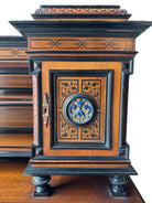 Writing desk
Antique
Victorian
19th-century
English
Walnut
Parcel-ebonized
Construction & Craftsmanship:

Dovetail joints
Handcrafted
Solid wood
Plank construction
Joinery
Construction details
Traditional woodworking
