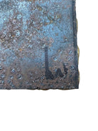 Mid-century Brutalist sculpture made of brass and bronze, depicting a stylized plant with textured, oxidized surfaces.