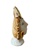 Testine By Dominico Pinto, Dominico Pinto, Ceramic, Contemporary, Grottagile Ceramic, Apulian, Woman, Sculpture, Head Sculpture, Table top