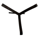  Tall, free-standing Spanish Revival wrought iron candelabra with seven candle prickets holding beeswax candles.