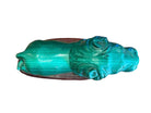 Polished Malachite Lion on Wooden Stand 
Malachite Sculpture with Stand for Decor 
Malachite Lion Art on Display Stand 
Powerful Malachite Lion Sculpture - Design Object 
Geometric Malachite Sculpture - Lion
Striking Malachite Animal Sculpture: Lion 
