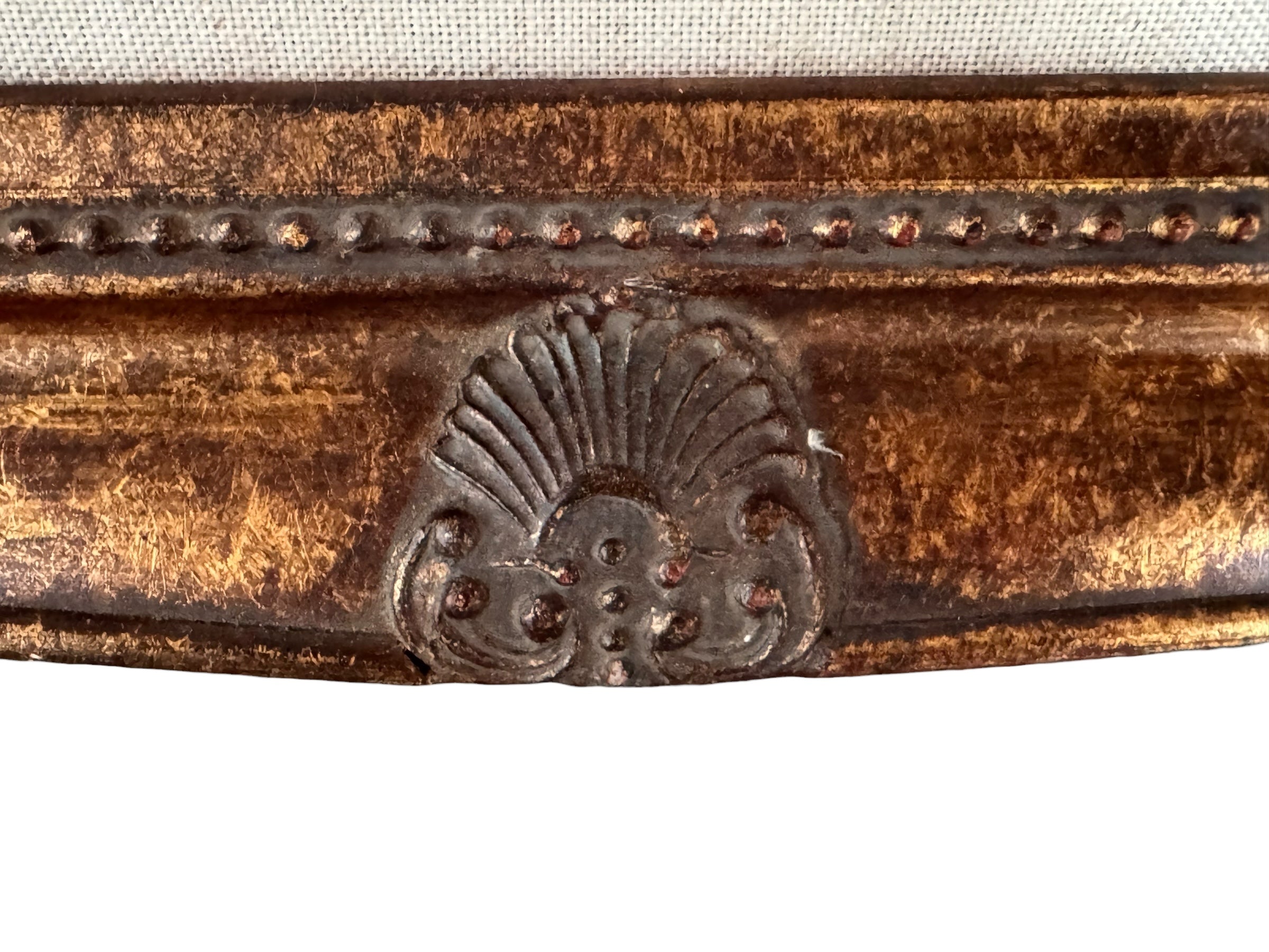 An oil painting still life featuring a copper teapot with a wooden handle, a blue glass vase, a red apple, a whole orange, and several orange slices, all arranged on a white tablecloth against a blurred purple and green background. The artist's signature "B. Willamson 2019" is visible in the bottom right corner.