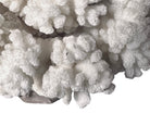 A rounded, cauliflower-like coral sculpture in an off-white hue. It consists of several tightly packed, bulbous lobes with a highly granular, pebbled texture that creates a soft, cloud-like appearance.