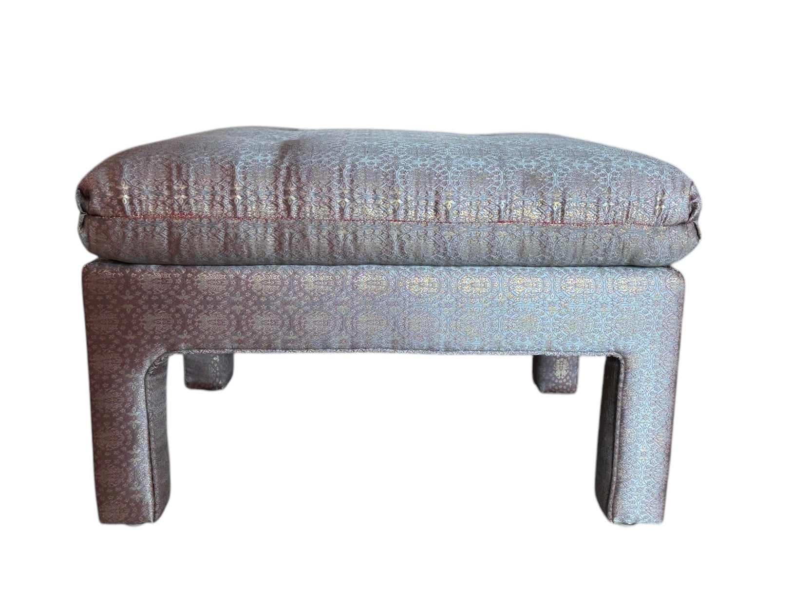 Vintage

upholstered

Stool

silk

pink

ottoman

mid century modern

Mid century

foot stool

flowers

fabric

bench

1960s

Pink Parson Ottoman

Parson Ottoman

Silk Pink Parson Ottoman

pink silk ottoman

silk stool

vintage stool austin

vintage ottoman