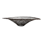 A round metal wall sculpture by Michael Aram, viewed from the front against a stark white background. The piece is composed of a dense, intricate lattice of fine, dark metal wire or twigs woven together to create a textured, web-like pattern. The structure curves inward like a funnel or a vortex, sloping down toward a clean, circular opening in the exact center, creating a strong sense of depth and dimensionality.