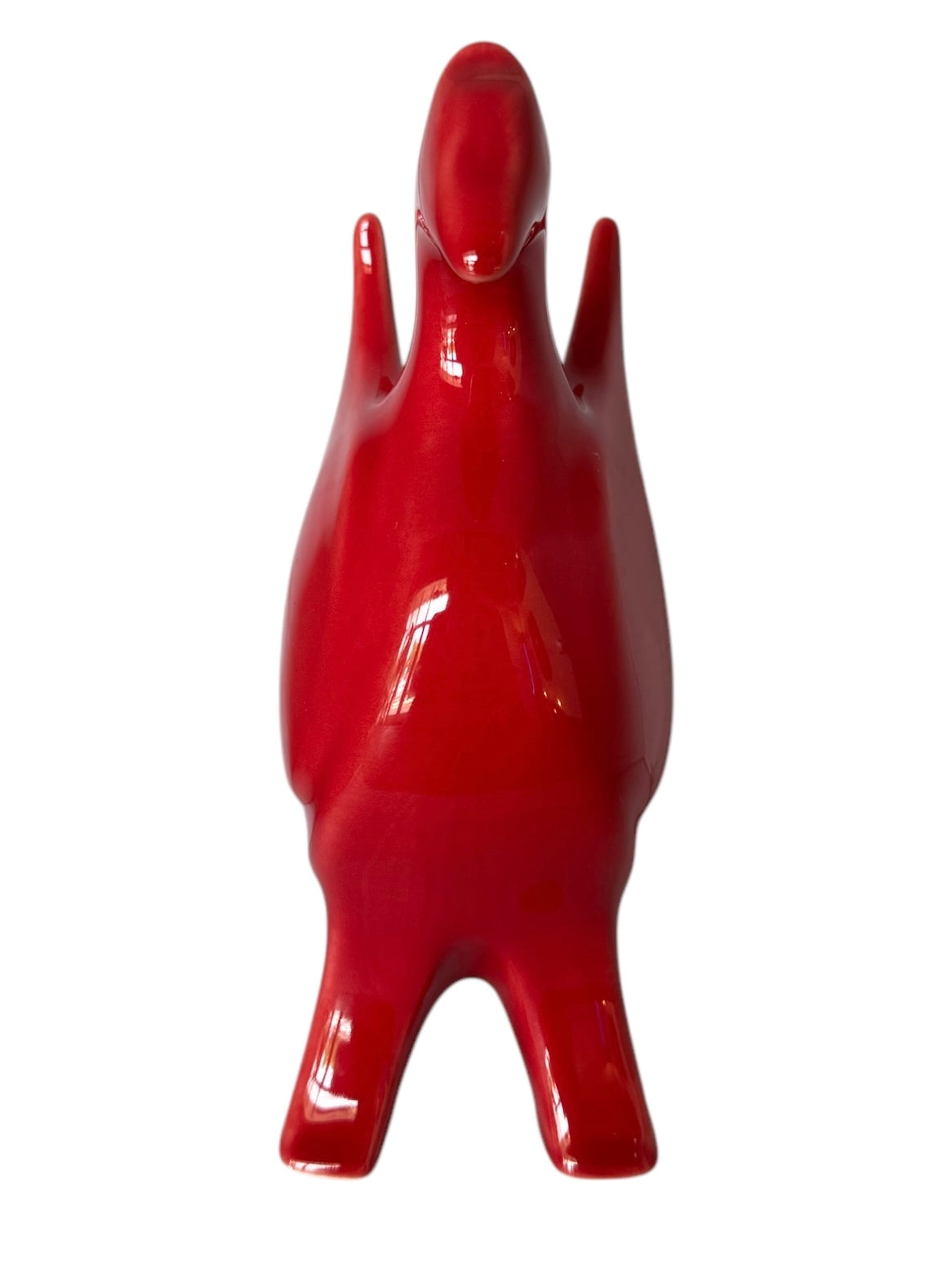 Mid-century modern ceramic sculpture of the Liverpool Liver Bird, glossy red finish.
Liver Bird
Sculpture
Ceramic
Red
Glossy
Vintage
Mid-century
Modern
Liverpool
England
Design
British
Art
Bird
Emblem
Symbol
