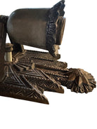 Pair of Art Deco sconces, circa 1930, in cast metal with geometric designs, professionally rewired