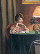Gold Framed Oil on Canvas - Ladies of Leisure, Gold Frame, Oil Paint, Ladies of Leisure, Portrait, Canvas, Aage Jessen