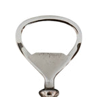 A silver corkscrew and a matching silver bottle opener, both featuring fluted, oval-shaped handles. The set is identified as a Spanish Silver (925) bar/cocktail set by Pedro Duran Morales, circa 1950