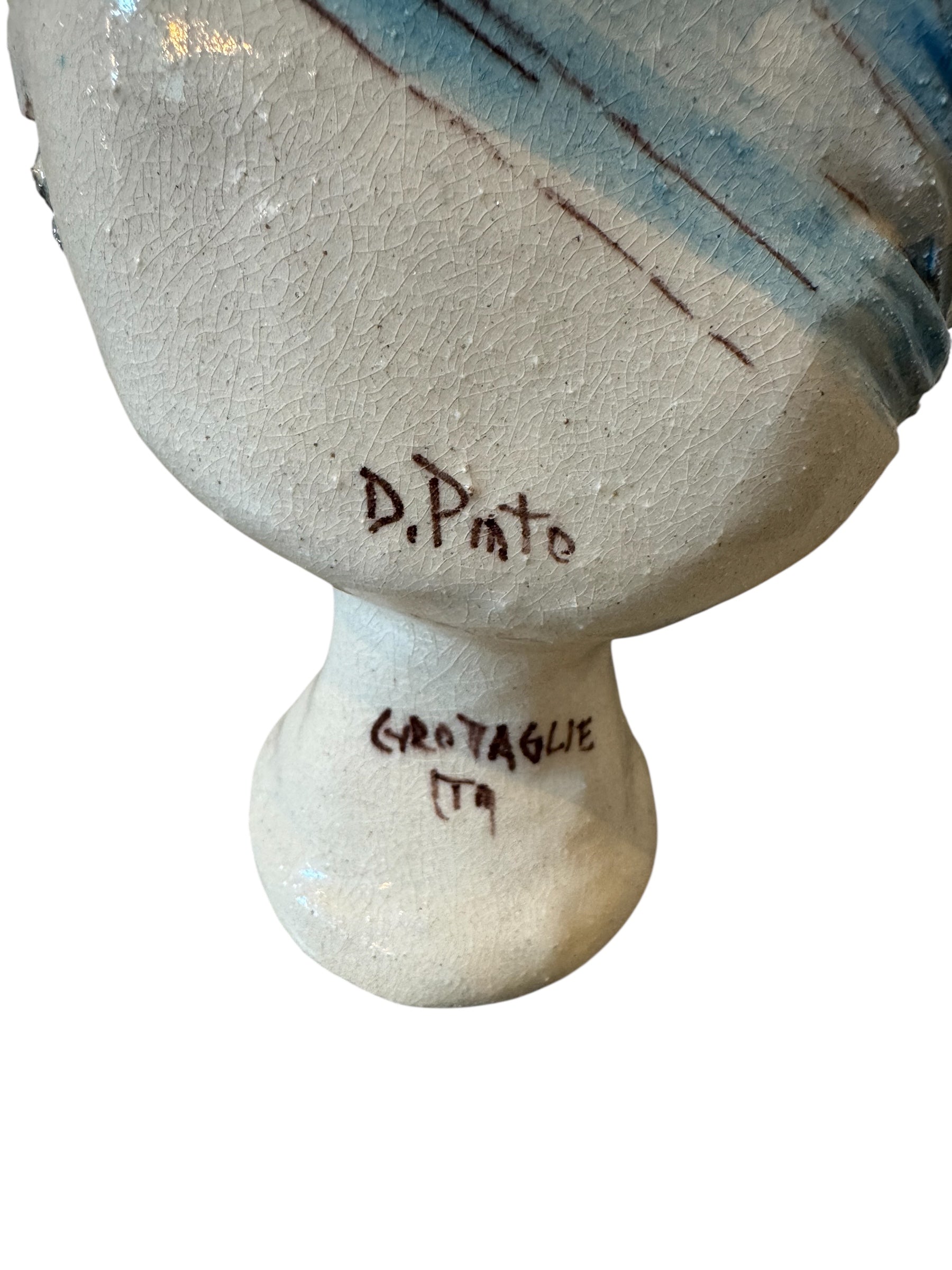 Testine By Dominico Pinto, Dominico Pinto, Ceramic, Contemporary, Grottagile Ceramic, Apulian, Woman, Sculpture, Head Sculpture, Table top, Teste Di Moro Interpretation, Sicilian Folklore, 
