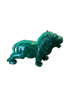 Polished Malachite Lion on Wooden Stand 
Malachite Sculpture with Stand for Decor 
Malachite Lion Art on Display Stand 
Powerful Malachite Lion Sculpture - Design Object 
Geometric Malachite Sculpture - Lion
Striking Malachite Animal Sculpture: Lion 
