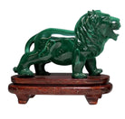 Polished Malachite Lion on Wooden Stand 
Malachite Sculpture with Stand for Decor 
Malachite Lion Art on Display Stand 
Powerful Malachite Lion Sculpture - Design Object 
Geometric Malachite Sculpture - Lion
Striking Malachite Animal Sculpture: Lion 
