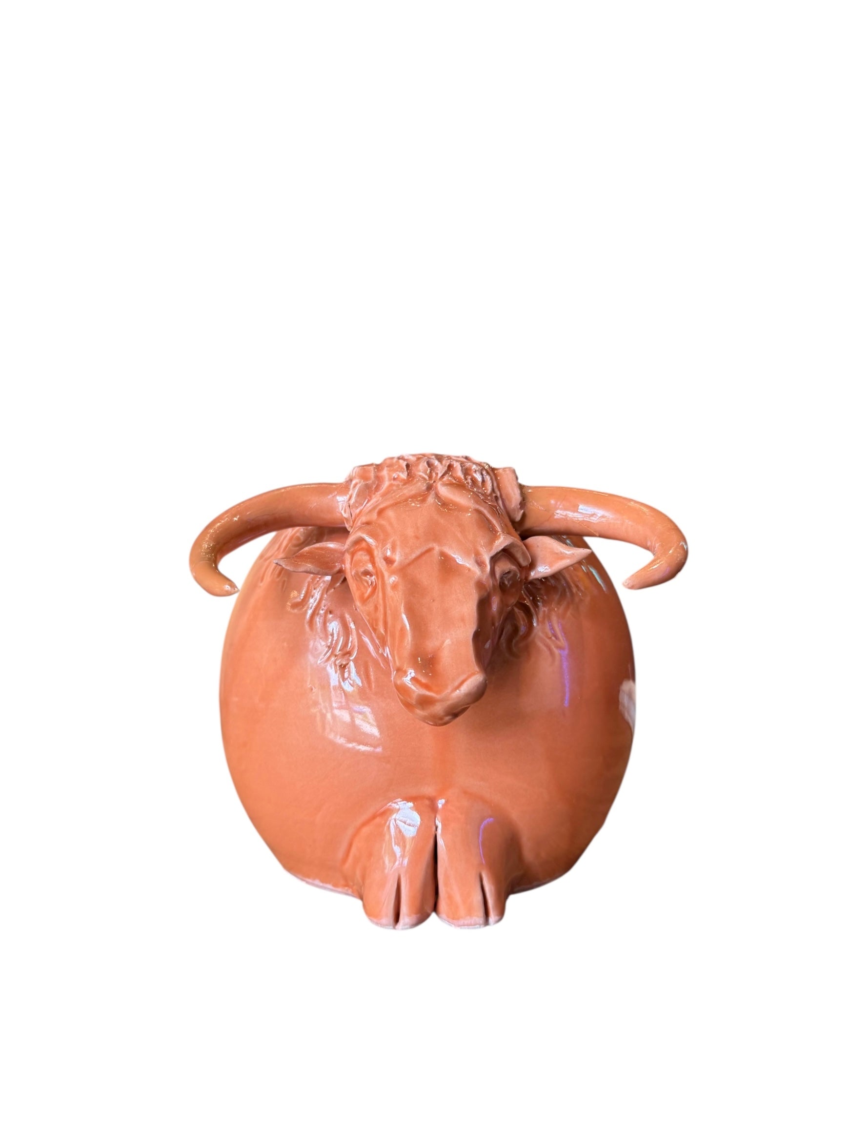 Terracotta Highland cow sculpture with a shaggy coat and curved horns
L'Altipianese Irsuto by Enza Fasano Ceramiche