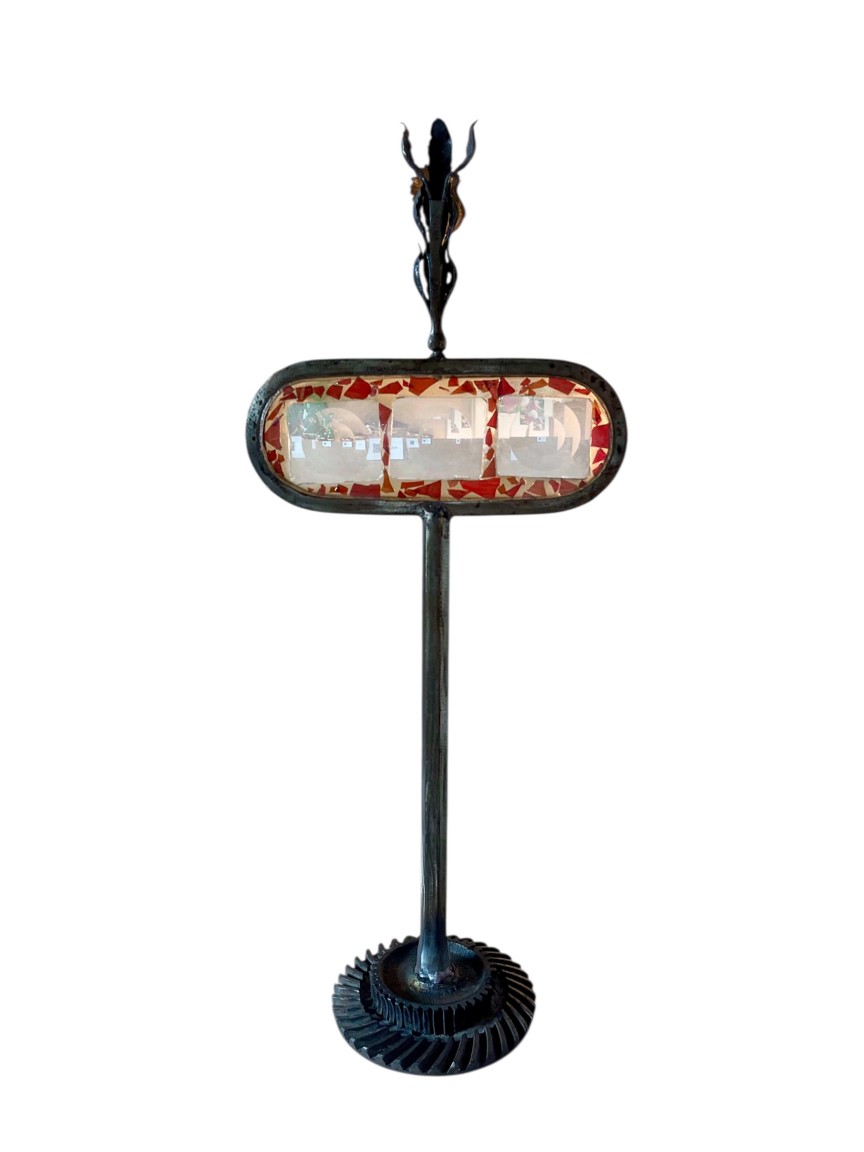 Steel
Glass
Sculpture
Magiscope
Metal
Fused Glass
Abstract
Art
Gear
Assembled
Vintage
Modern
Design
Mexican-American
Industrial
Organic
Surreal
Viewing Panel
Stem
Base
Leaves
Floral



