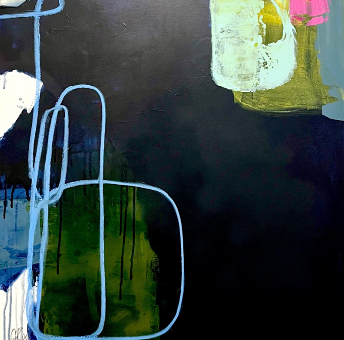 wall art

Texas artist

Mixed media

Local artist

Local

Jamie Rix

Contemporary

Black

austin artist

austin

Art

"Unfold" Painting by Jamie Rix